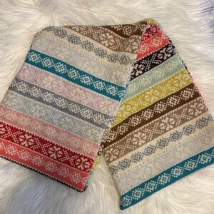 GAP colourful fairisle Striped Knit Scarf